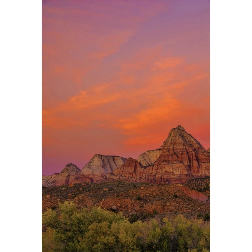 USA, Utah, Zion NP Mountain landscape